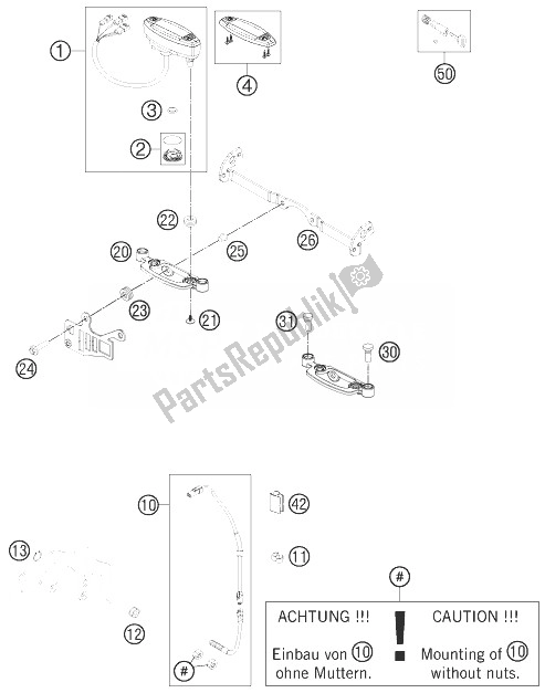 All parts for the Instruments / Lock System of the KTM 200 EXC Europe 2013