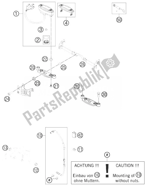 All parts for the Instruments / Lock System of the KTM 300 EXC Australia 2013