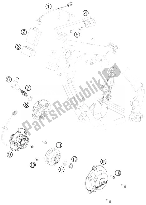 Toutes les pièces pour le Système De Mise à Feu du KTM 65 SX Europe 2010