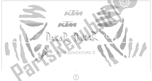 Todas las partes para Etiqueta de KTM 990 Adventure S Europe 2006