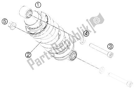 Todas las partes para Amortiguador de KTM 125 Duke Europe 8026K4 2011