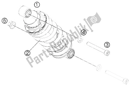 Wszystkie części do Amortyzator KTM 125 Duke Grey Europe 8003L5 2012