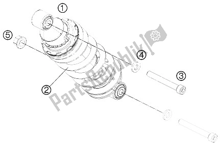 Wszystkie części do Amortyzator KTM 125 Duke Grey Europe 8026L5 2012