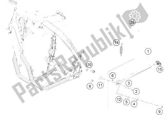 All parts for the Side / Center Stand of the KTM 450 XC F USA 2015