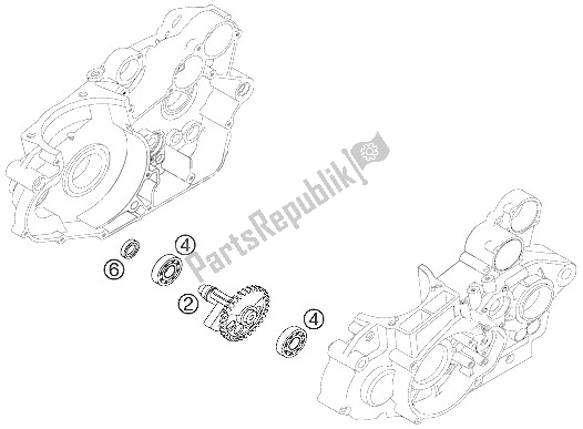 Todas as partes de Eixo Do Balanceador do KTM 525 XC ATV Europe 2012