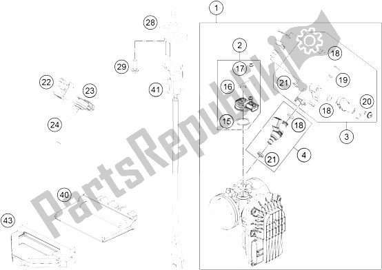 Todas las partes para Cuerpo Del Acelerador de KTM 690 Duke Orange ABS 2016 China 2015