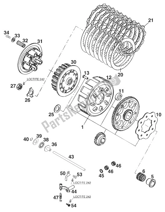 Wszystkie części do Sprz? G? O 250/300/380 '98 KTM 250 EXC 12 LT USA 1998