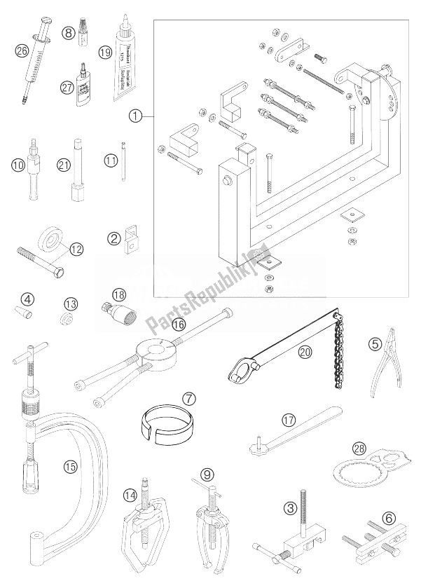 All parts for the Special Tools 400 Exc Racing of the KTM 400 EXC Racing Australia 2004