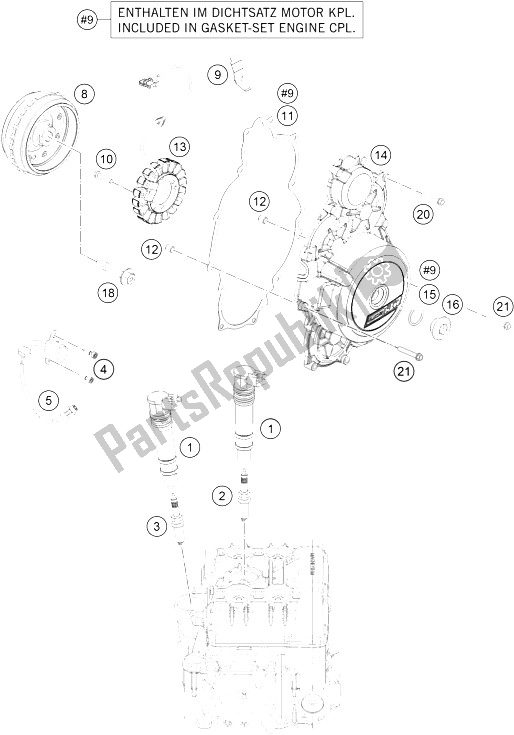 All parts for the Ignition System of the KTM 1190 Adventure ABS Grey USA 2015