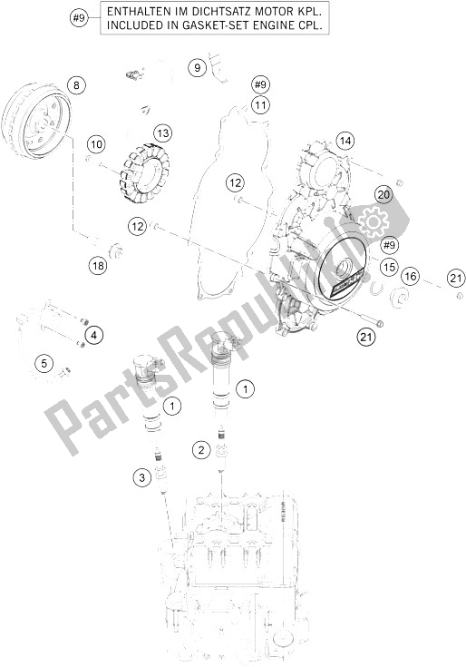 Toutes les pièces pour le Système De Mise à Feu du KTM 1190 Adventure ABS OR CKD 15 Brazil 2015