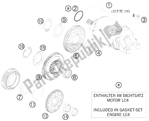 Toutes les pièces pour le Démarreur électrique du KTM 690 Duke Orange India 2009