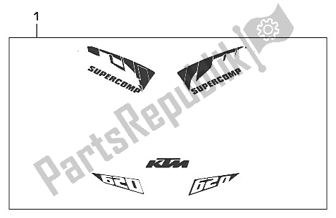 All parts for the Decal 620 Sc 2001 of the KTM 620 SC Super Moto Europe 2001