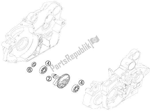 Alle onderdelen voor de Balansas van de KTM 450 EXC Racing Australia 2006