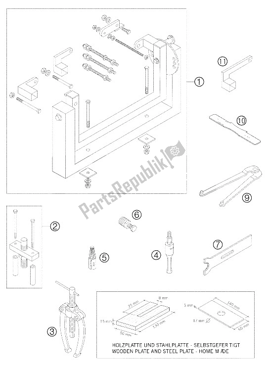 All parts for the Special Tools 65 Sx of the KTM 65 SX Europe 2005