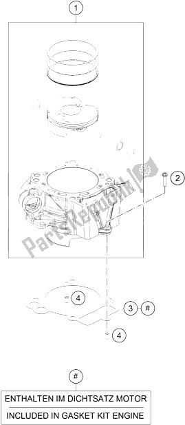 Tutte le parti per il Cilindro del KTM 690 Duke R ABS Australia 2016