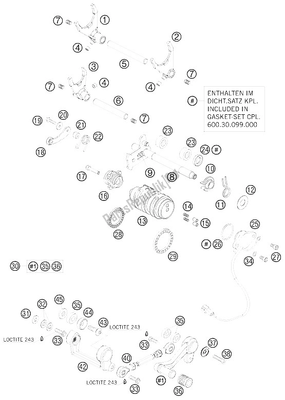 Todas las partes para Mecanismo De Cambio de KTM 990 Super Duke R France 2009