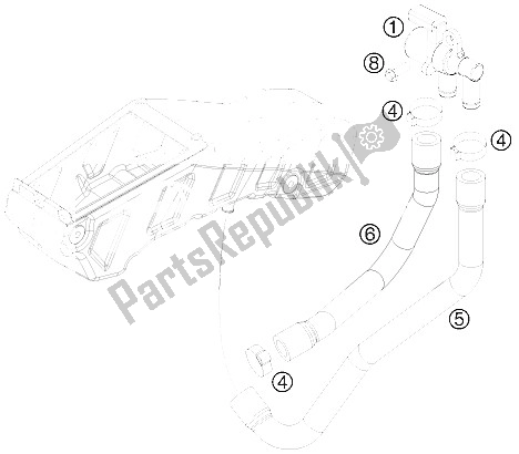 All parts for the Secondary Air System Sas of the KTM 690 Enduro R Europe 2011