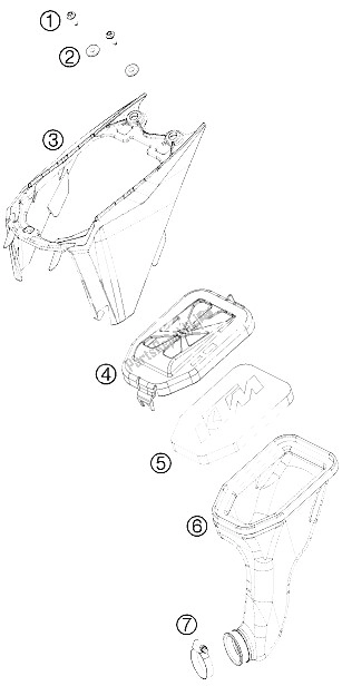 Alle onderdelen voor de Luchtfilter van de KTM 50 SX Europe 2011