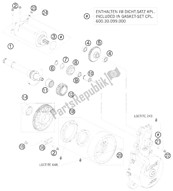 Todas las partes para Arrancador Eléctrico de KTM 950 Supermoto R Australia United Kingdom 2008