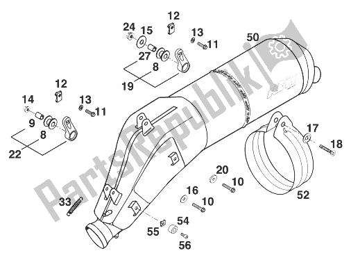Todas las partes para Silenciador Duque '98 de KTM 640 Duke E Europe 1998