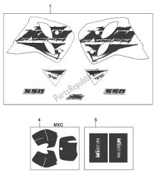 conjunto de decalques 550 mxc eua '96