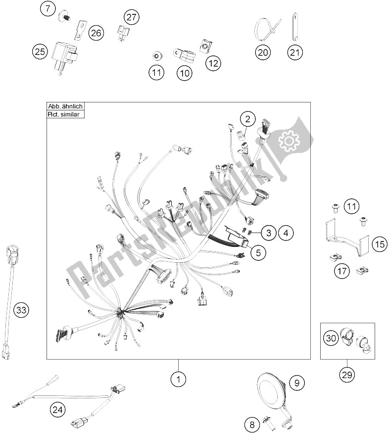 Todas las partes para Arnés De Cableado de KTM 690 Duke R ABS Europe 2015