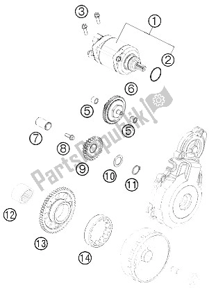 Todas las partes para Arrancador Eléctrico de KTM 350 EXC F USA 2012