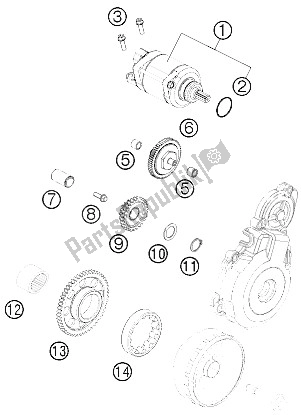 Todas las partes para Arrancador Eléctrico de KTM 350 EXC F USA 2012