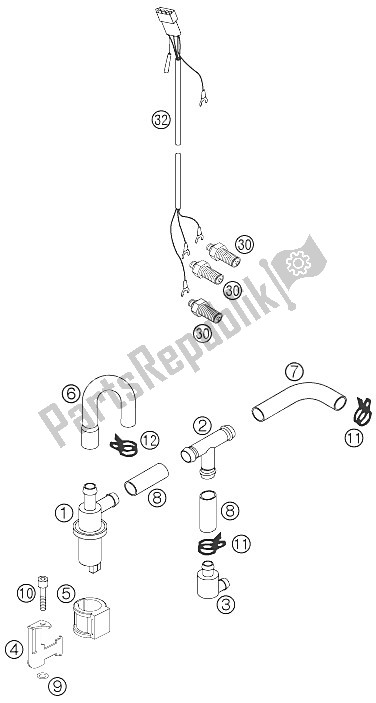 Toutes les pièces pour le Contrôle électronique De L'alimentation du KTM 640 LC4 Supermoto Prestige 06 Australia United Kingdom 2006