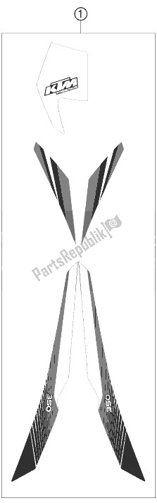 Todas as partes de Decalque do KTM Freeride 350 Europe 2014