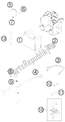 Toutes les pièces pour le Batterie du KTM 350 XC F USA 2011