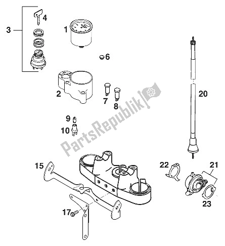 Tutte le parti per il Tachimetro Egs '96 del KTM 125 SX M O Europe 1996