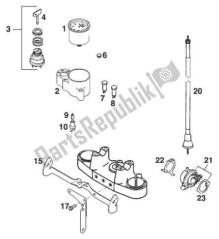 All parts for the Speedometer Egs '96 of the KTM 300 SIX Days M ö Europe 1996