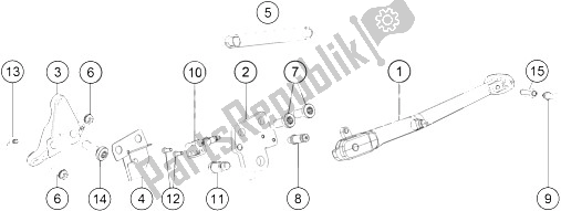 Todas las partes para Costado de KTM 1290 Super Duke GT Grey ABS 16 Japan 2016