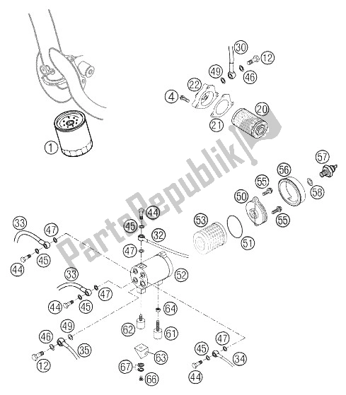 All parts for the Oil Filter Rally 2002 of the KTM 660 Rallye Customer Bike Europe 2001