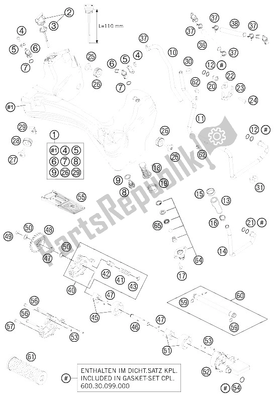 Todas las partes para Sistema De Lubricación de KTM 990 ADV White ABS Spec Edit Brazil 2011