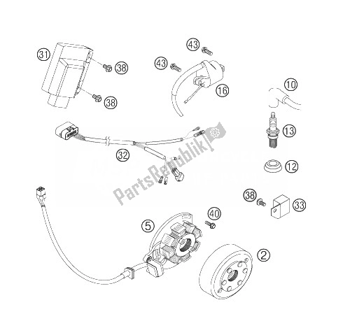 Toutes les pièces pour le Système De Mise à Feu du KTM 300 EXC Australia 2007