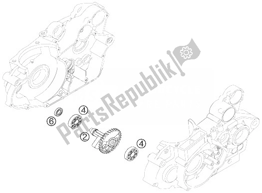 Alle onderdelen voor de Balansas van de KTM 400 XC W USA 2007