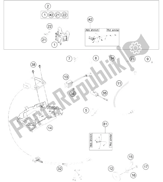 Toutes les pièces pour le Faisceau De Câblage du KTM 125 EXC Europe 2016