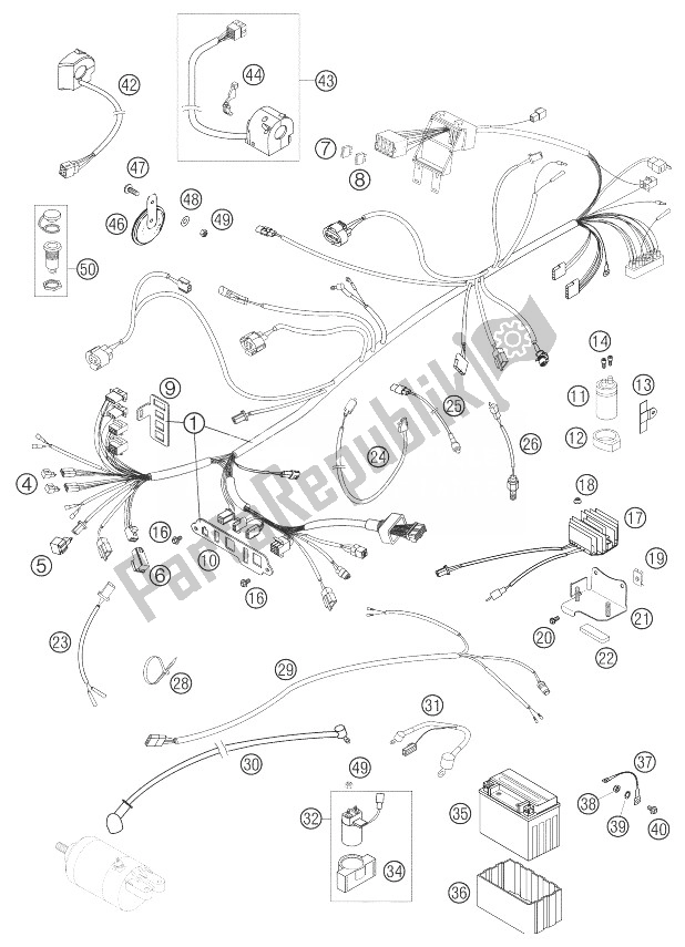 Todas las partes para Arnés De Cableado 640 Lc4 Advent de KTM 640 LC4 Adventure USA 2003