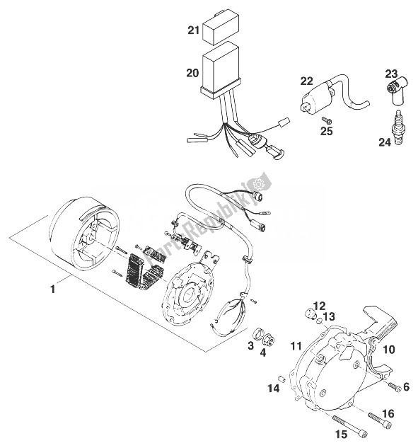 Todas las partes para Sistema De Encendido Digital 125 Lc2 '96 de KTM 125 Sting 98 Europe 1998