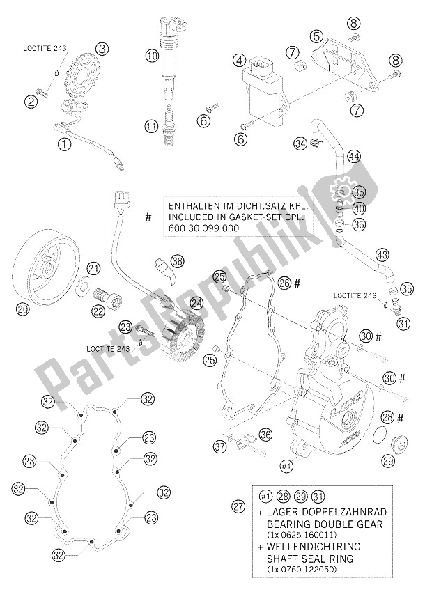 Todas las partes para Sistema De Encendido de KTM 950 Adventure S USA 2006