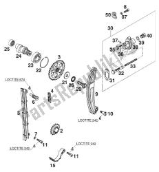 árvore de cames - corrente - tensor 350-620 lc4'95