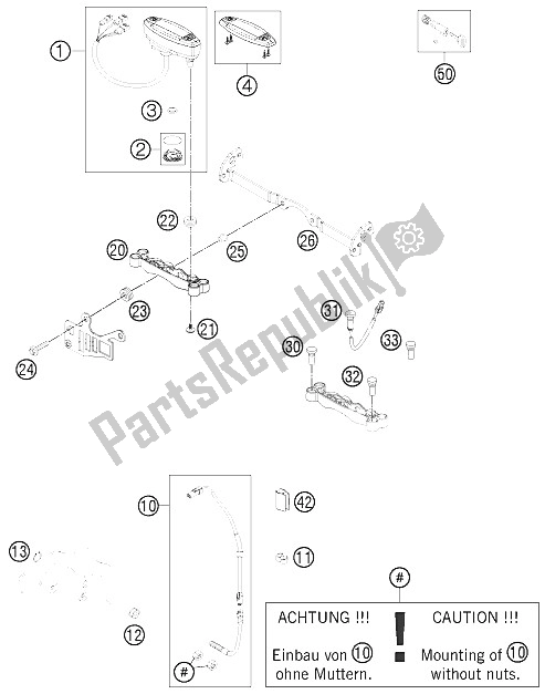 Tutte le parti per il Strumenti / Sistema Di Blocco del KTM 250 EXC F Australia 2012