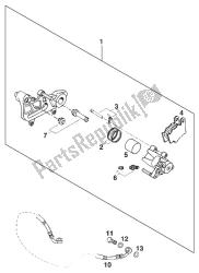 BRAKE CALIPER REAR 125/550 '96