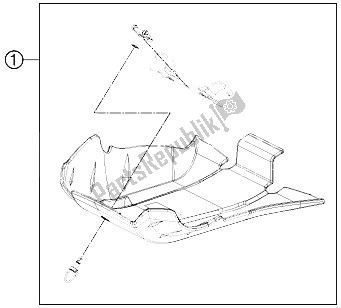 All parts for the Engine Guard of the KTM 300 EXC E SIX Days Europe 2011