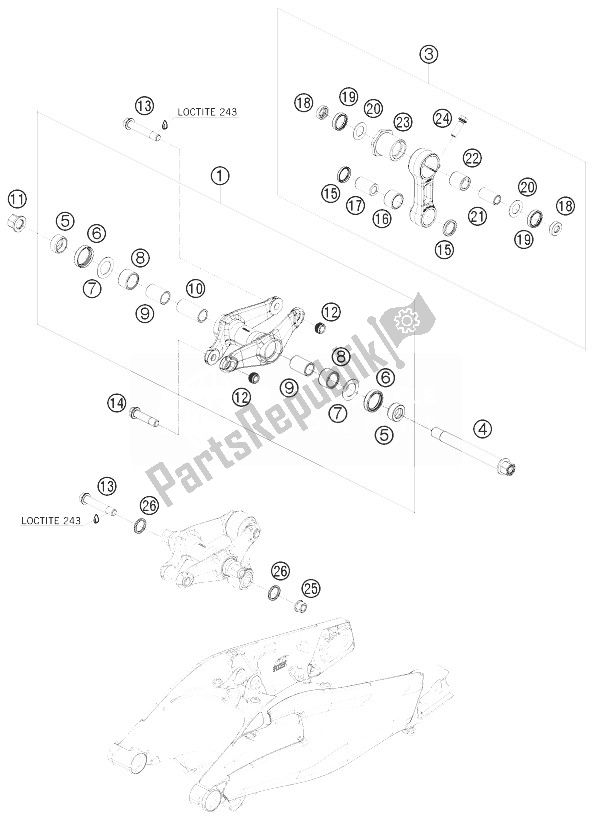 Wszystkie części do ?? Czenie D? Wigni Pro KTM 1190 RC8 White Australia 2010