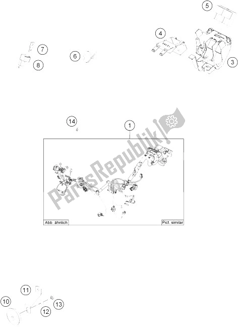 Todas as partes de Chicote De Fiação do KTM Freeride 350 Australia 2016
