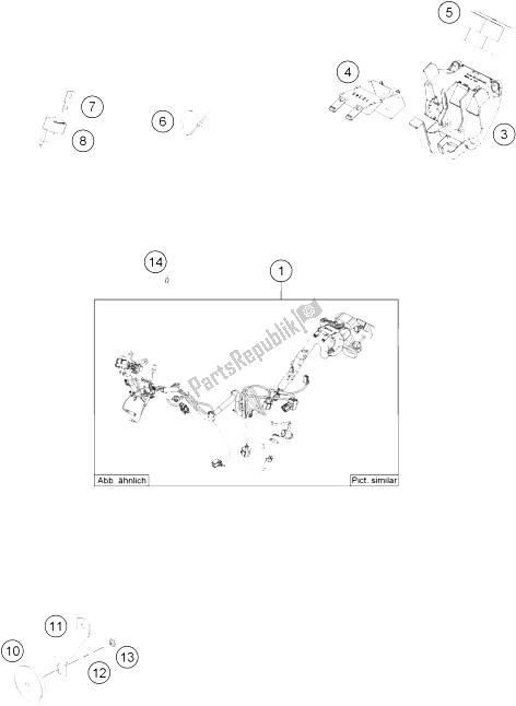 Todas las partes para Arnés De Cableado de KTM Freeride 350 Europe 2015