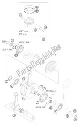 CRANKSHAFT, PISTON 400 EXC